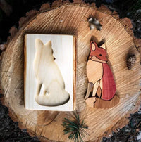 Wooden Fox Puzzle in Natural Wood - BIG FRENCHIES