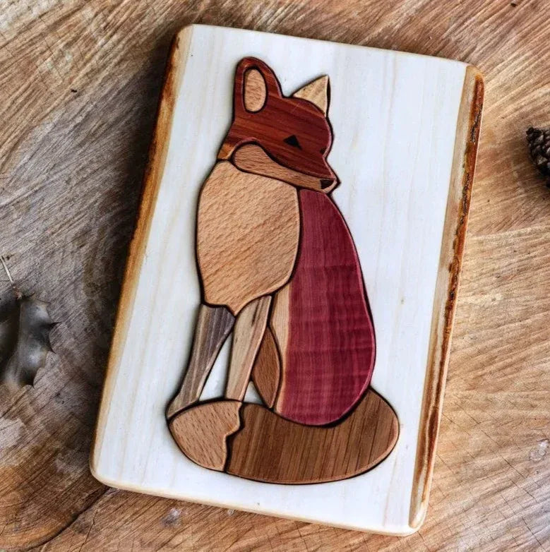 Wooden Fox Puzzle in Natural Wood - BIG FRENCHIES
