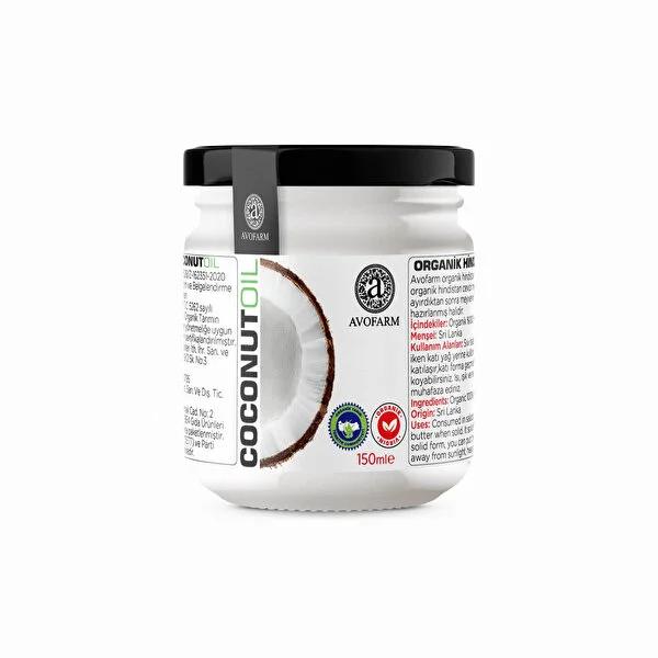 Avofarm Organic Coconut Oil: Cold-Pressed, Natural, & Versatile - 150ml - For Cooking, Skin & Hair