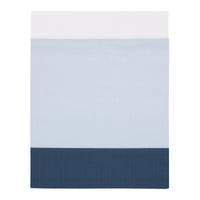 Explore Dream Discover Light Blue, Navy, Gray and Coral Ocean 4 Piece Nursery Crib Bedding Set - Comforter, 100% Cotton Fitted Crib Sheet, Crib Skirt and Nursery Organizer - BIG FRENCHIES