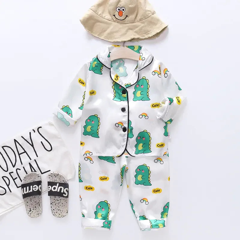 IENENS Girls' Long-Sleeved Pajama Set (Ages 1-4) - # BAAA81810022 - BIG FRENCHIES