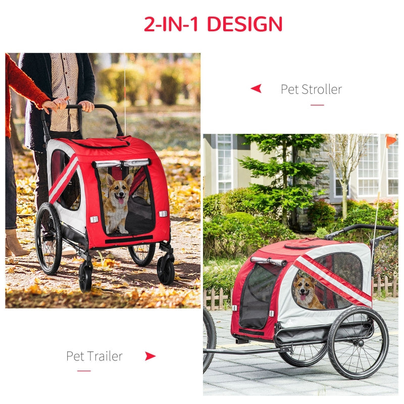 2-In-1 Pet Bike Trailer Stroller - BIG FRENCHIES