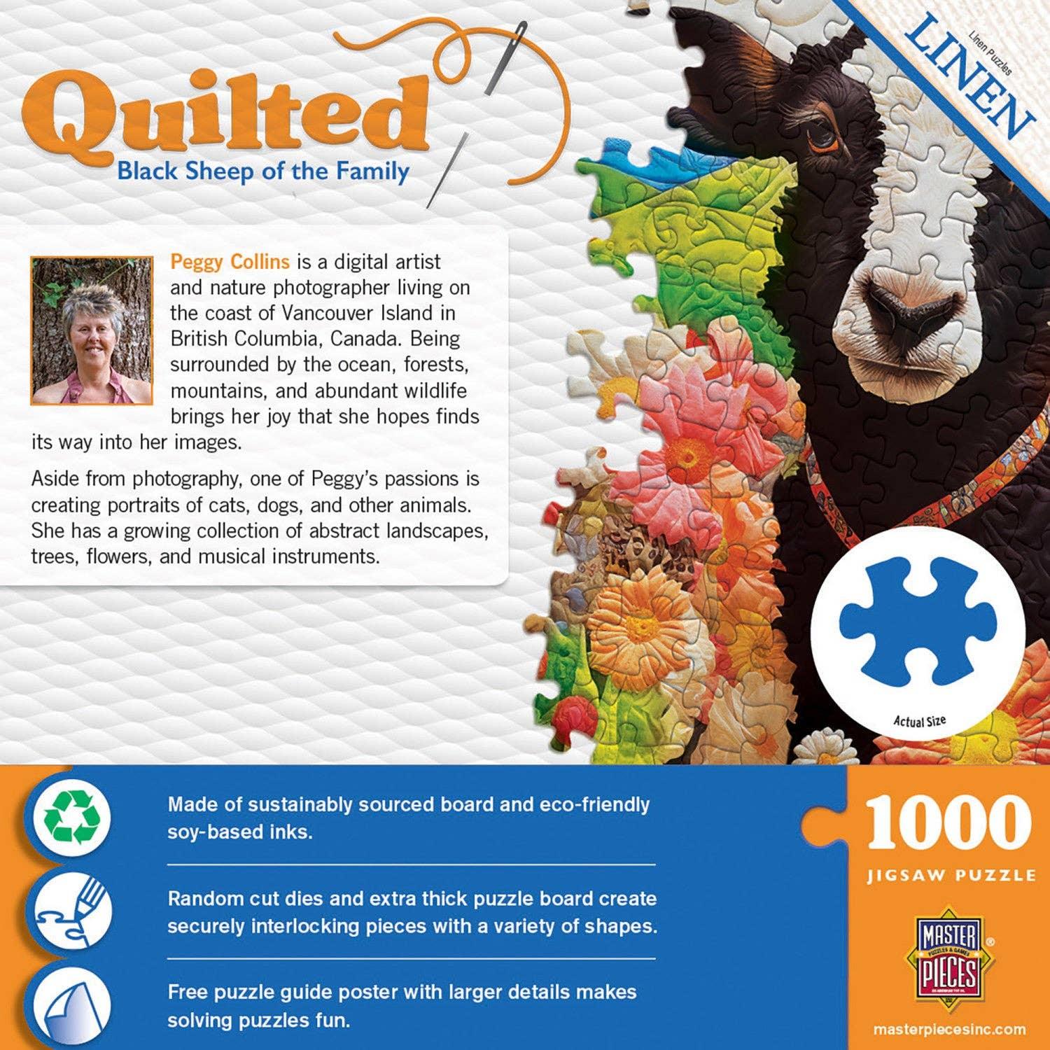 Quilted - Black Sheep of the Family 1000 Piece Puzzle | Masterpieces Puzzles - BIG FRENCHIES