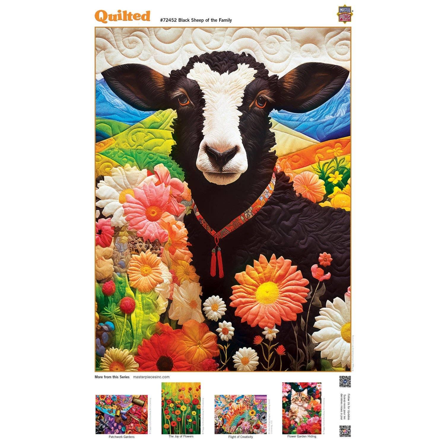 Quilted - Black Sheep of the Family 1000 Piece Puzzle | Masterpieces Puzzles - BIG FRENCHIES