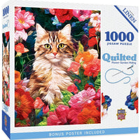Quilted - Flower Garden Hiding 1000 Piece Puzzle | Masterpieces Puzzles - BIG FRENCHIES
