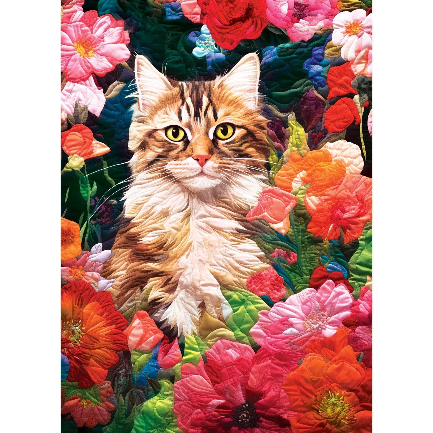 Quilted - Flower Garden Hiding 1000 Piece Puzzle | Masterpieces Puzzles - BIG FRENCHIES