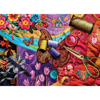 Quilted - Patchwork Gardens 1000 Piece Puzzle | Masterpieces Puzzles - BIG FRENCHIES