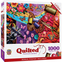 Quilted - Patchwork Gardens 1000 Piece Puzzle | Masterpieces Puzzles - BIG FRENCHIES