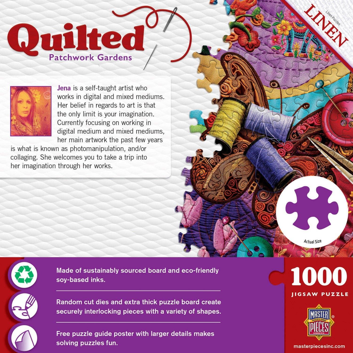 Quilted - Patchwork Gardens 1000 Piece Puzzle | Masterpieces Puzzles - BIG FRENCHIES