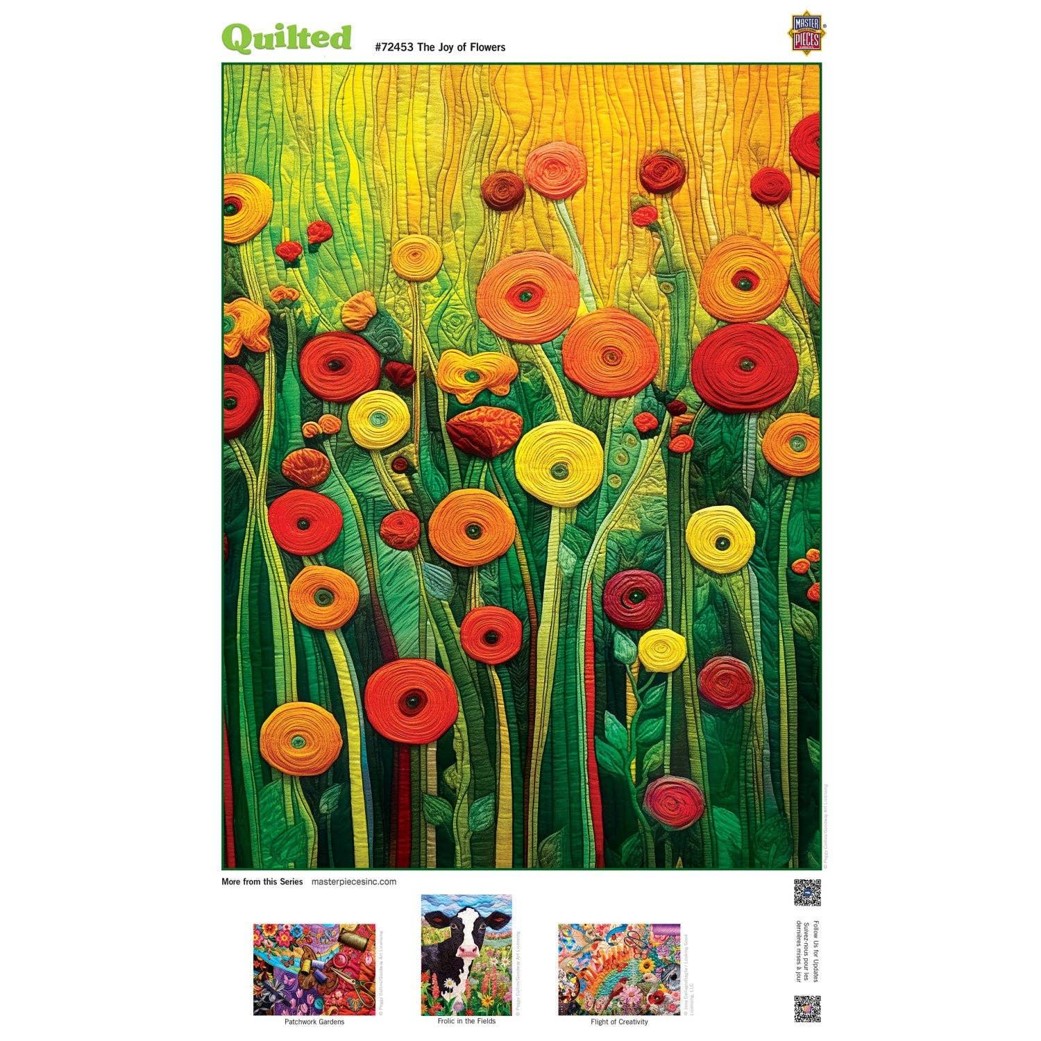 Quilted - The Joy of Flowers 1000 Piece Puzzle by Masterpieces Puzzles - BIG FRENCHIES