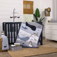 Seas The Day Blue Whale Super Soft Baby Blanket - BIG FRENCHIES