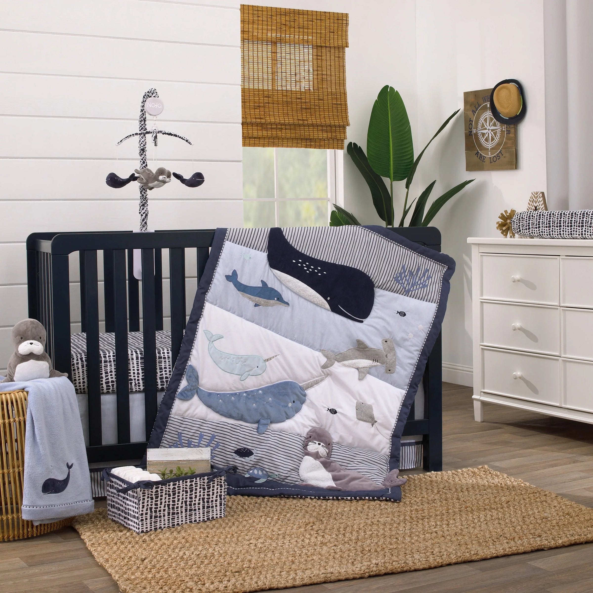 Seas The Day Blue Whale Super Soft Baby Blanket - BIG FRENCHIES