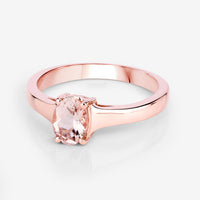 0.70 Carat Genuine Morganite .925 Sterling Silver Ring