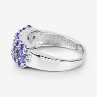 1.54 Carat Genuine Tanzanite .925 Sterling Silver Ring
