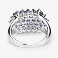 2.03 Carat Genuine Tanzanite .925 Sterling Silver Ring