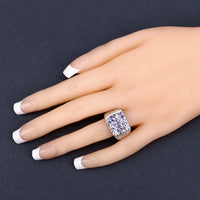 1.75 Carat Genuine Tanzanite .925 Sterling Silver Ring