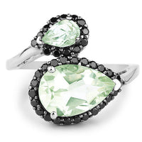 3.42 Carat Genuine Multi Stone .925 Sterling Silver Ring
