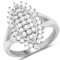 0.62 Carat Genuine White Diamond .925 Sterling Silver Ring