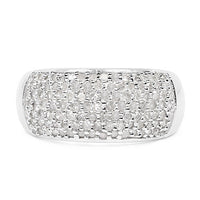 0.96 Carat Genuine White Diamond .925 Sterling Silver Ring