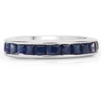 3.12 Carat Genuine Blue Sapphire .925 Sterling Silver Ring
