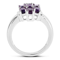 2.80 Carat Genuine Amethyst .925 Sterling Silver Ring