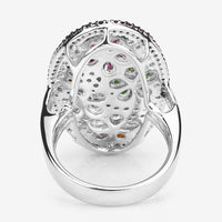5.01 Carat Genuine Multi Stones .925 Sterling Silver Ring