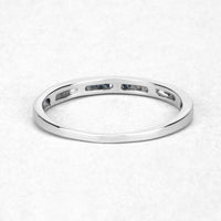 0.20 Carat Genuine Blue Diamond .925 Sterling Silver Ring