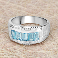 1.75 Carat Genuine Blue Topaz .925 Sterling Silver Ring