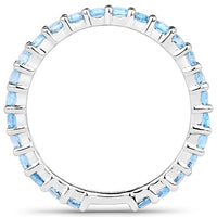 0.94 Carat Genuine Swiss Blue Topaz .925 Sterling Silver Ring