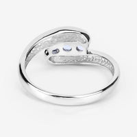 0.74 Carat Genuine Blue Topaz .925 Sterling Silver Ring
