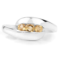 0.55 Carat Genuine Citrine .925 Sterling Silver Ring
