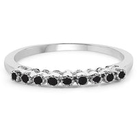 0.32 Carat Genuine Multi Diamond .925 Sterling Silver Ring