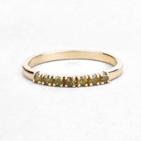 0.22 Carat Genuine Dark Yellow Diamond 14K Yellow Gold Ring (I1-I2)