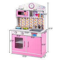 Kids Wooden Pretend Cooking Playset Cookware