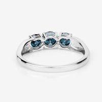1.03 Carat Genuine Blue Diamond 14K White Gold Ring