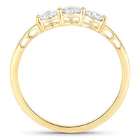 0.51 Carat Genuine Lab Grown Diamond 14K Yellow Gold Ring
