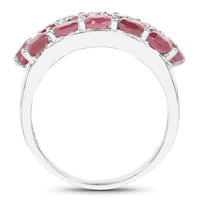 3.52 Carat Genuine Ruby .925 Sterling Silver Ring