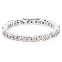 0.57 Carat Genuine Champagne Diamond .925 Sterling Silver Ring
