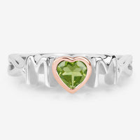 0.44 Carat Genuine Peridot .925 Sterling Silver Ring