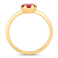 0.50 Carat Genuine Ruby 14K Yellow Gold Ring