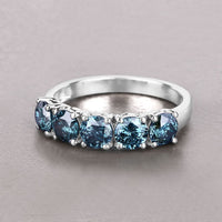 1.22 Carat Genuine Blue Diamond 14K White Gold Ring