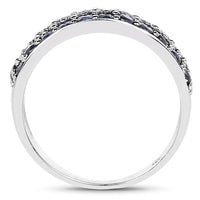 1.70 Carat Genuine Blue Sapphire .925 Sterling Silver Ring