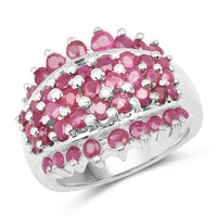 2.70 Carat Genuine Ruby .925 Sterling Silver Ring