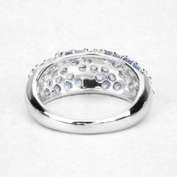 1.48 Carat Genuine Tanzanite .925 Sterling Silver Ring