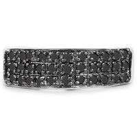 0.35 Carat Genuine Black Diamond .925 Sterling Silver Ring
