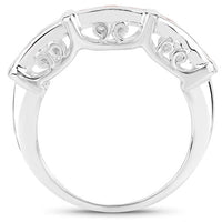 1.08 Carat Genuine Orange Sapphire .925 Sterling Silver Ring