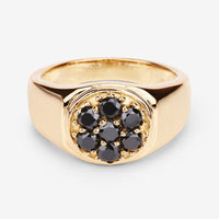 0.91 Carat Genuine Black Diamond .925 Sterling Silver Ring