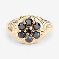 0.91 Carat Genuine Black Diamond .925 Sterling Silver Ring