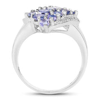 1.85 Carat Genuine Tanzanite .925 Sterling Silver Ring