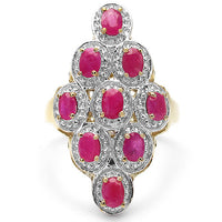 1.98 Carat Genuine Ruby .925 Sterling Silver Ring